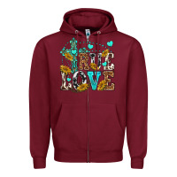 Burgundy true love Zipper Hoodie - texasbilliewilder