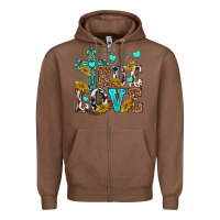 Chestnut true love Zipper Hoodie - texasbilliewilder