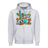 Heather Grey true love Zipper Hoodie - texasbilliewilder