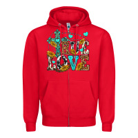 Red true love Zipper Hoodie - texasbilliewilder