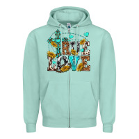Seafoam true love Zipper Hoodie - texasbilliewilder
