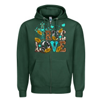 Sports Green true love Zipper Hoodie - texasbilliewilder