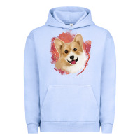 Pigment Grape Ice corgi peach watercolor background Urban Hoodie - Jasminsmagicworld