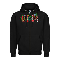 Black Christmas teacher Zipper Hoodie - Zillion Design Studio