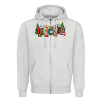 Dove Grey Christmas teacher Zipper Hoodie - Zillion Design Studio