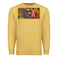 Antique Gold usa sunflowers license plate Premium Sweatshirt - HRA Design Shop