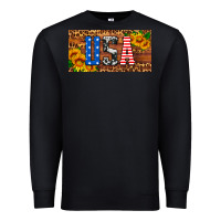 Black usa sunflowers license plate Premium Sweatshirt - HRA Design Shop