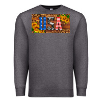 Charcoal Heather usa sunflowers license plate Premium Sweatshirt - HRA Design Shop