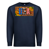 Navy usa sunflowers license plate Premium Sweatshirt - HRA Design Shop