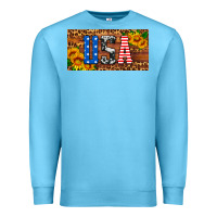 Ocean Blue usa sunflowers license plate Premium Sweatshirt - HRA Design Shop