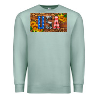 Seafoam usa sunflowers license plate Premium Sweatshirt - HRA Design Shop