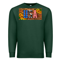Sports Green usa sunflowers license plate Premium Sweatshirt - HRA Design Shop