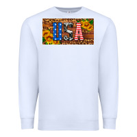 White usa sunflowers license plate Premium Sweatshirt - HRA Design Shop