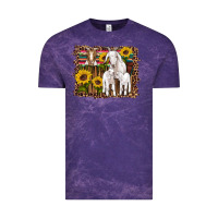 Cloud Purple gats baby gots sunflowers wooden serape leopard Vintage Tee - Artiststas
