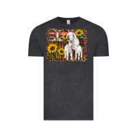 Vintage Black gats baby gots sunflowers wooden serape leopard Vintage Tee - Artiststas