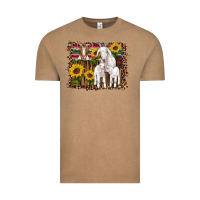 Vintage Coffee gats baby gots sunflowers wooden serape leopard Vintage Tee - Artiststas