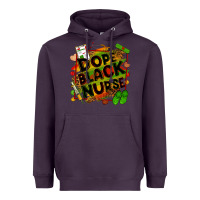 Plum Dope black Nurse juneteenth Heavyweight Hoodie - Zillion Design Studio