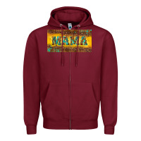 Burgundy Mama with gemstone Zipper Hoodie - RanaPortraitStore