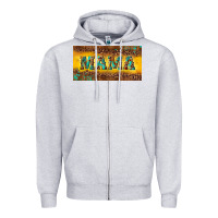 Heather Grey Mama with gemstone Zipper Hoodie - RanaPortraitStore