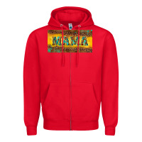 Red Mama with gemstone Zipper Hoodie - RanaPortraitStore