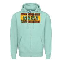 Seafoam Mama with gemstone Zipper Hoodie - RanaPortraitStore