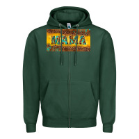 Sports Green Mama with gemstone Zipper Hoodie - RanaPortraitStore