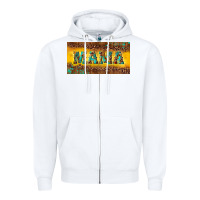 White Mama with gemstone Zipper Hoodie - RanaPortraitStore