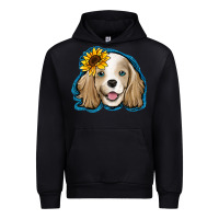 Black cocker spaniel sunflower Urban Hoodie - Jasminsmagicworld
