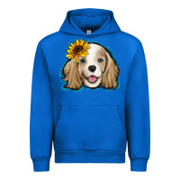 Cobalt cocker spaniel sunflower Urban Hoodie - Jasminsmagicworld
