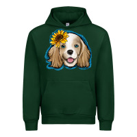 Forest Green cocker spaniel sunflower Urban Hoodie - Jasminsmagicworld