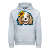Heather Grey cocker spaniel sunflower Urban Hoodie - Jasminsmagicworld