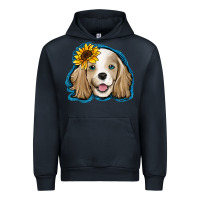 Navy cocker spaniel sunflower Urban Hoodie - Jasminsmagicworld