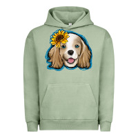 Pigment Oil Green cocker spaniel sunflower Urban Hoodie - Jasminsmagicworld