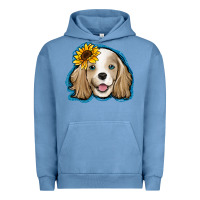 Pigment Pebble Blue cocker spaniel sunflower Urban Hoodie - Jasminsmagicworld