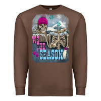 Chestnut Winter tis the season skeleton Premium Sweatshirt - FaDigitalArtStudio