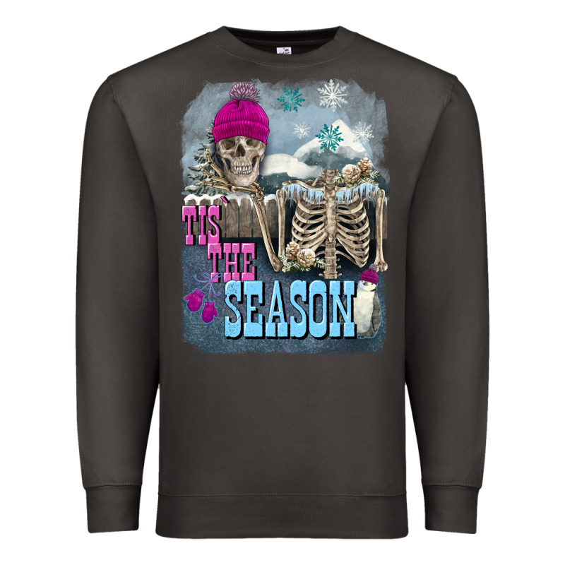Winter Tis The Season Skeleton Premium Sweatshirt by FaDigitalArtStudio | Teevron