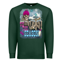 Sports Green Winter tis the season skeleton Premium Sweatshirt - FaDigitalArtStudio
