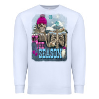 White Winter tis the season skeleton Premium Sweatshirt - FaDigitalArtStudio