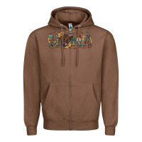 Chestnut Mama with highland cow Zipper Hoodie - RanaPortraitStore