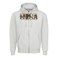 Dove Grey Mama with highland cow Zipper Hoodie - RanaPortraitStore