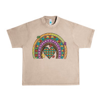 French Oak autism awareness heart leopard rainbow Urban Heavy Tee - Artiststas