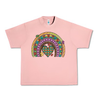 Salmon autism awareness heart leopard rainbow Urban Heavy Tee - Artiststas