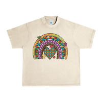 Sandshell autism awareness heart leopard rainbow Urban Heavy Tee - Artiststas