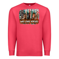 Cardinal just a girl who loves horses Premium Sweatshirt - CowhideDigitalArt