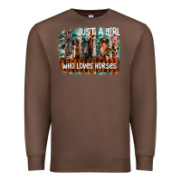 Chestnut just a girl who loves horses Premium Sweatshirt - CowhideDigitalArt