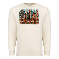 Sandshell just a girl who loves horses Premium Sweatshirt - CowhideDigitalArt