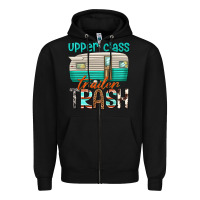 Black upper class trailer trash Zipper Hoodie - texasbilliewilder