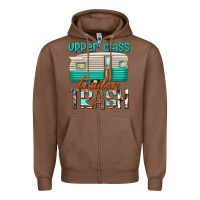 Chestnut upper class trailer trash Zipper Hoodie - texasbilliewilder