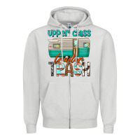Dove Grey upper class trailer trash Zipper Hoodie - texasbilliewilder
