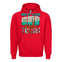 Red upper class trailer trash Zipper Hoodie - texasbilliewilder